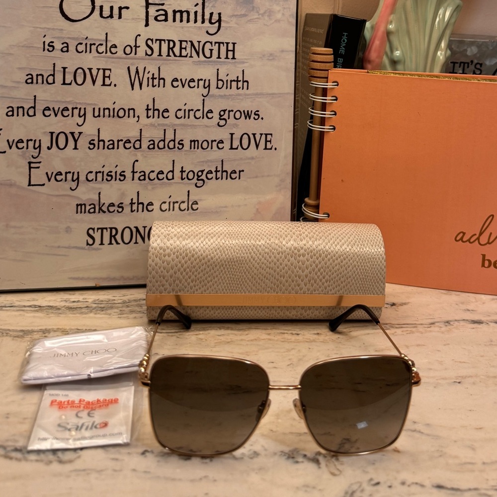 Jimmy Choo Hester Sunglasses Full Inclusion (EUC LIKE NEW)